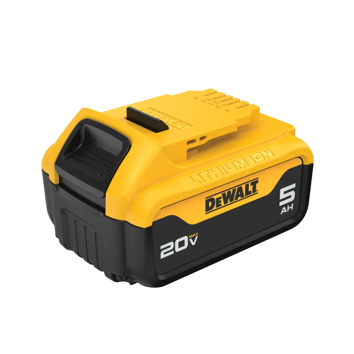 DEWALT DCB205 20V MAX XR 5Ahバッテリー、三つ目の角度