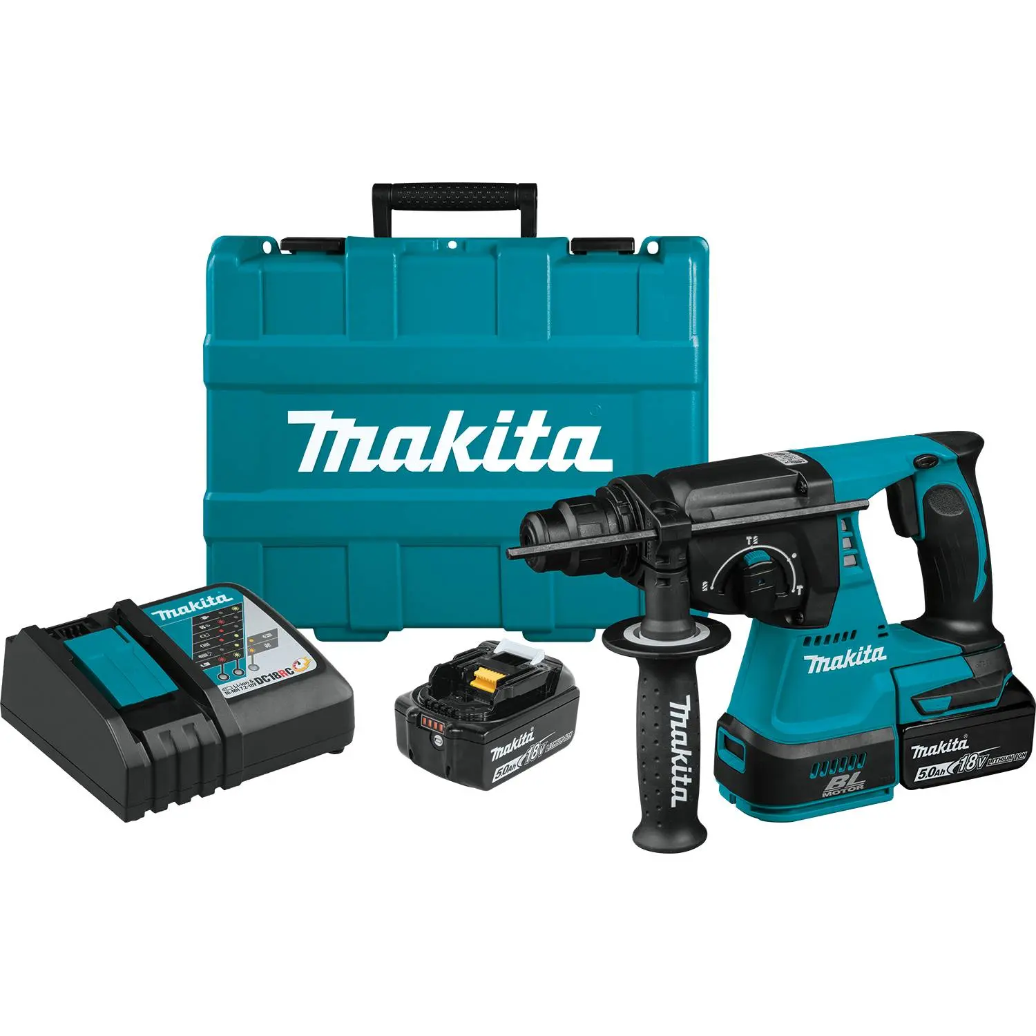 Makita XRH01T 18V LXT 电锤套装,附工具箱、电池与充电器