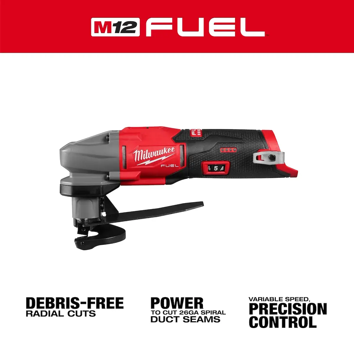 Cizalla Milwaukee M12 FUEL 16 Gauge Scroll Shear, modelo 2487-20, solo la herramienta