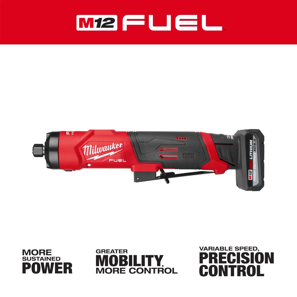 白背景の長尺M12 FUELダイグラインダー