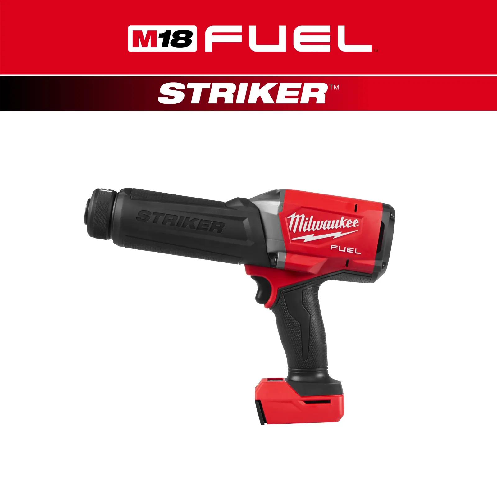 흰 배경 위의 Milwaukee M18 FUEL STRIKER 해머 치즐 3771-20 본체