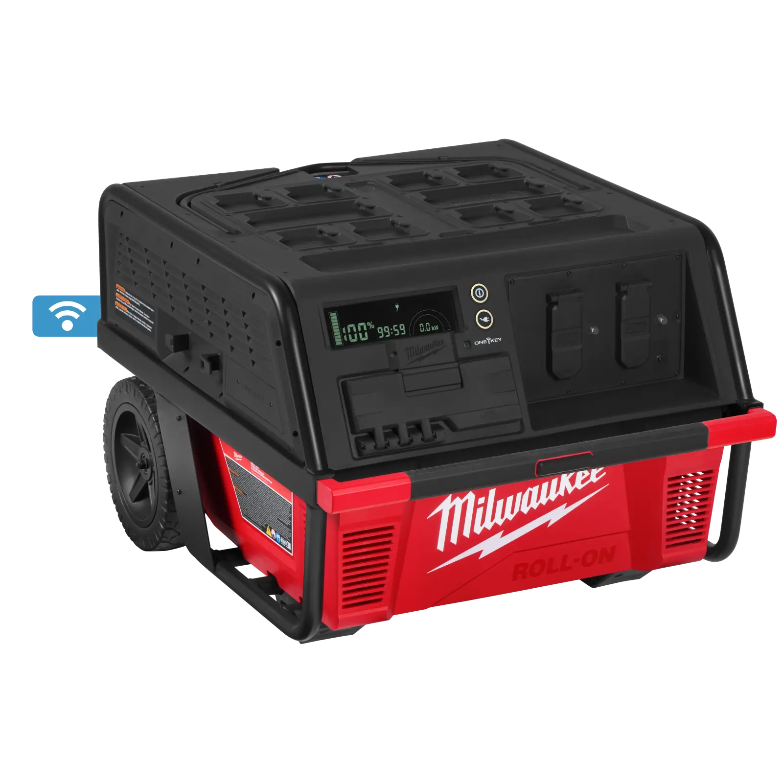 全地形タイヤを備えたMilwaukee ROLL-ON 3301Rバッテリー電源